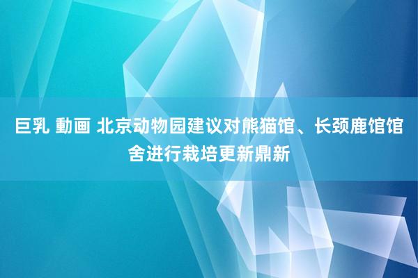 巨乳 動画 北京动物园建议对熊猫馆、长颈鹿馆馆舍进行栽培更新鼎新