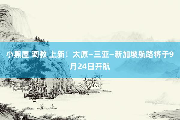 小黑屋 调教 上新！太原—三亚—新加坡航路将于9月24日开航