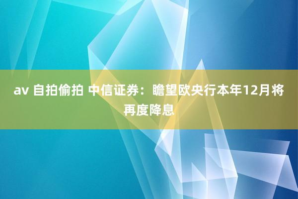 av 自拍偷拍 中信证券：瞻望欧央行本年12月将再度降息