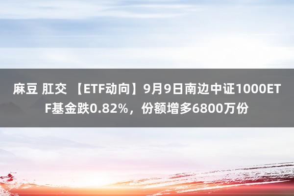 麻豆 肛交 【ETF动向】9月9日南边中证1000ETF基金跌0.82%，份额增多6800万份