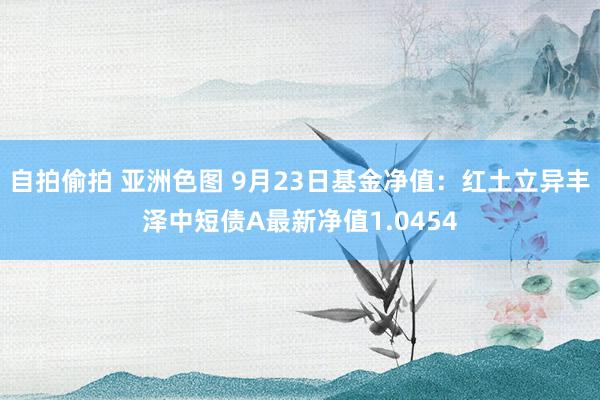 自拍偷拍 亚洲色图 9月23日基金净值：红土立异丰泽中短债A最新净值1.0454