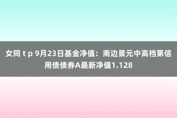 女同 t p 9月23日基金净值：南边景元中高档第信用债债券A最新净值1.128