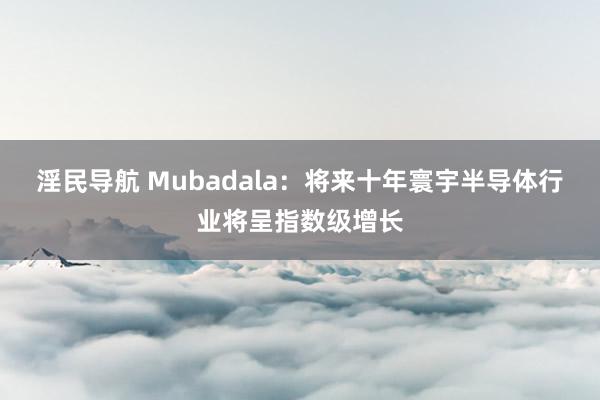 淫民导航 Mubadala：将来十年寰宇半导体行业将呈指数级增长