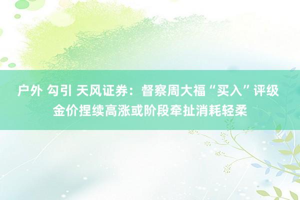 户外 勾引 天风证券：督察周大福“买入”评级 金价捏续高涨或阶段牵扯消耗轻柔