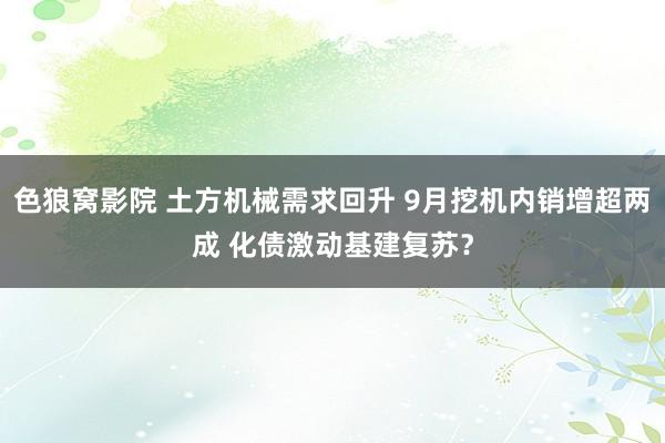 色狼窝影院 土方机械需求回升 9月挖机内销增超两成 化债激动基建复苏？