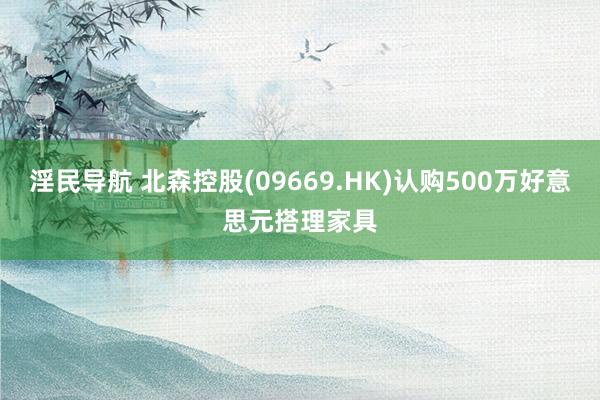 淫民导航 北森控股(09669.HK)认购500万好意思元搭理家具