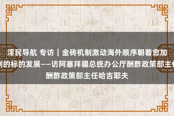 淫民导航 专访｜金砖机制激动海外顺序朝着愈加公说念自制的标的发展——访阿塞拜疆总统办公厅酬酢政策部主任哈吉耶夫