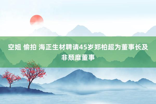 空姐 偷拍 海正生材聘请45岁郑柏超为董事长及非颓靡董事