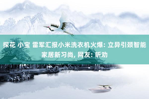 探花 小宝 雷军汇报小米洗衣机火爆: 立异引颈智能家居新习尚， 网友: 听劝