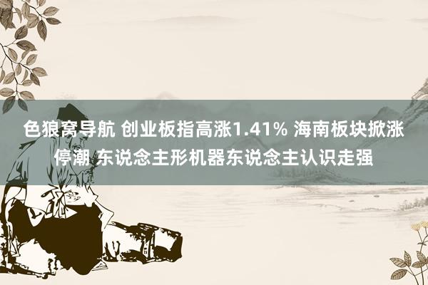 色狼窝导航 创业板指高涨1.41% 海南板块掀涨停潮 东说念主形机器东说念主认识走强