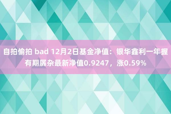 自拍偷拍 bad 12月2日基金净值：银华鑫利一年握有期羼杂最新净值0.9247，涨0.59%