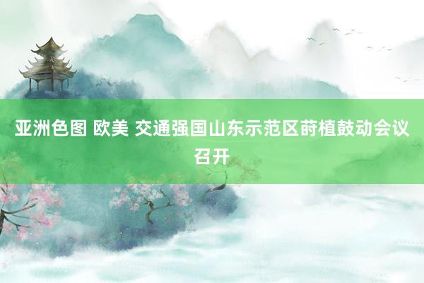 亚洲色图 欧美 交通强国山东示范区莳植鼓动会议召开