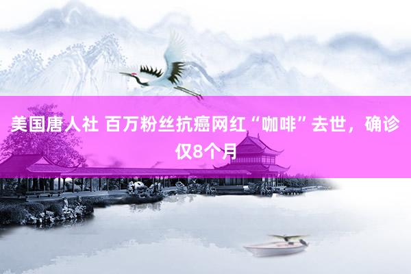 美国唐人社 百万粉丝抗癌网红“咖啡”去世，确诊仅8个月