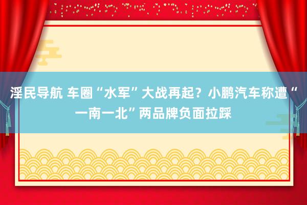 淫民导航 车圈“水军”大战再起？小鹏汽车称遭“一南一北”两品牌负面拉踩