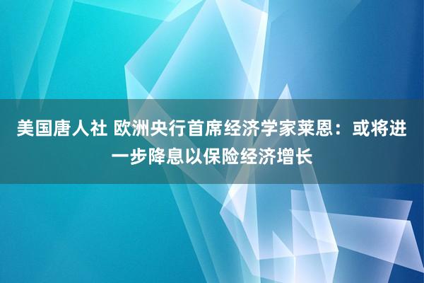 美国唐人社 欧洲央行首席经济学家莱恩：或将进一步降息以保险经济增长