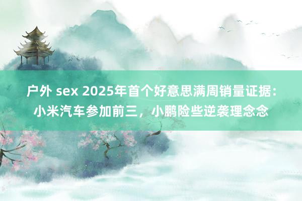 户外 sex 2025年首个好意思满周销量证据：小米汽车参加前三，小鹏险些逆袭理念念