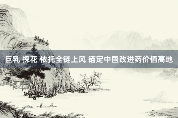 巨乳 探花 依托全链上风 锚定中国改进药价值高地